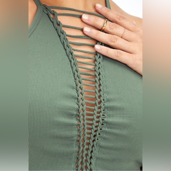 Fabletics Ribbed Seamless Braided Tank - Picture 3 of 8